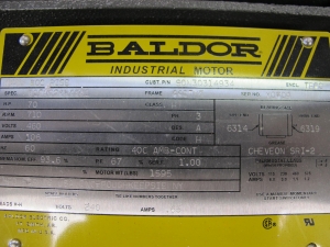 MOTOR, ELECTRIC TYPE, 70 HORSEPOWER, 480VAC 3 PHASE 60HZ ELEC RATING, 710 RPM, 445TYZ FRAME, 106 AMPS, TEFC ENCLOSURE, CONT DUTY, 1.0 SERVICE FACTOR, 3.3478" (-0.0009") SHAFT. CLASS H INSULATION. TWO 120W, 240V HEATERS IN PARALLEL. 80 C HEAT-RISE OVER 40C AMBIENT. DYNAMIC SOLUTIONS SPEC 2005-02 AND DRAWING, PART # SON30314934 (W-44) LOADING & HANDLING FEE $15-